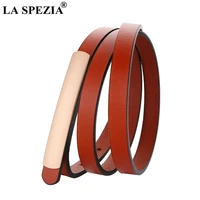 brown waist belt genuine leather women belt cowskin smooth buckle ladies dress belt solid brown thin female strap 103cm
