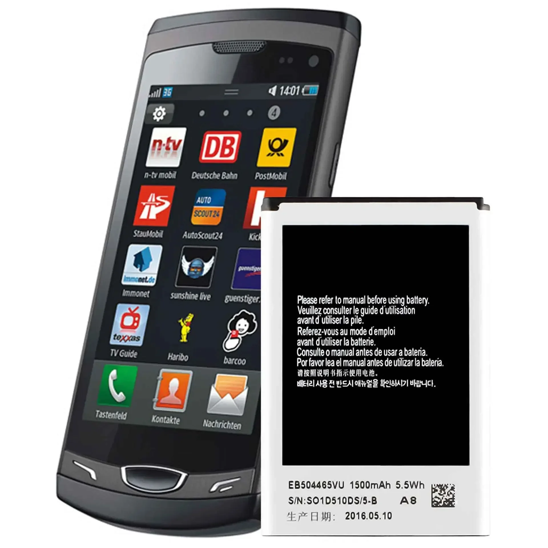 Высококачественная замена EB 504465 Аккумулятор VU для мобильного телефона Samsung B6520