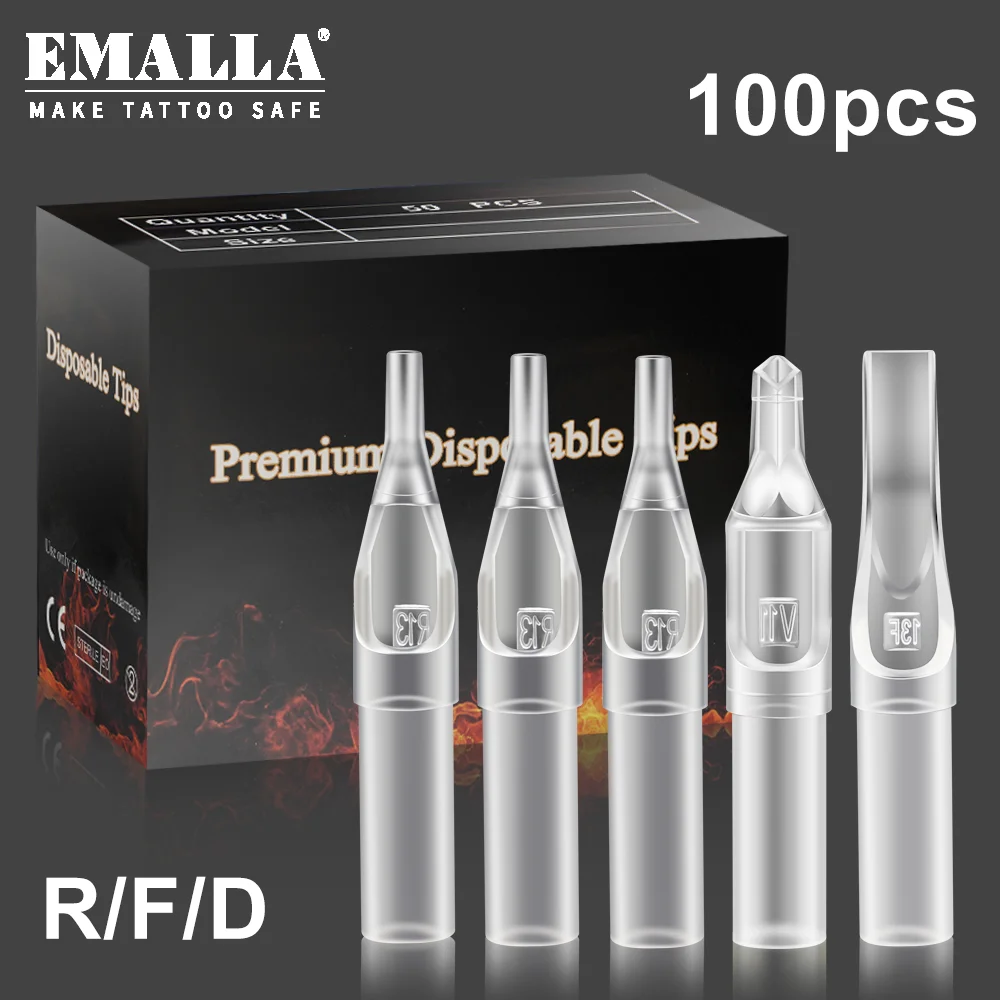 

Набор одноразовых стерильных игл EMALLA, насадки для татуировок RT FT DT, 100 шт.