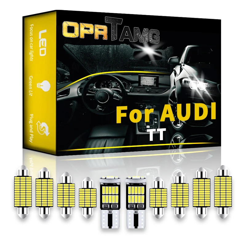

OPRTAMG Canbus Внутреннее освещение для AUDI TT 2004 2006 2008 2010 2012 2014 2016 2018 2020 2022 аксессуары для автомобиля внутреннее освещение LED