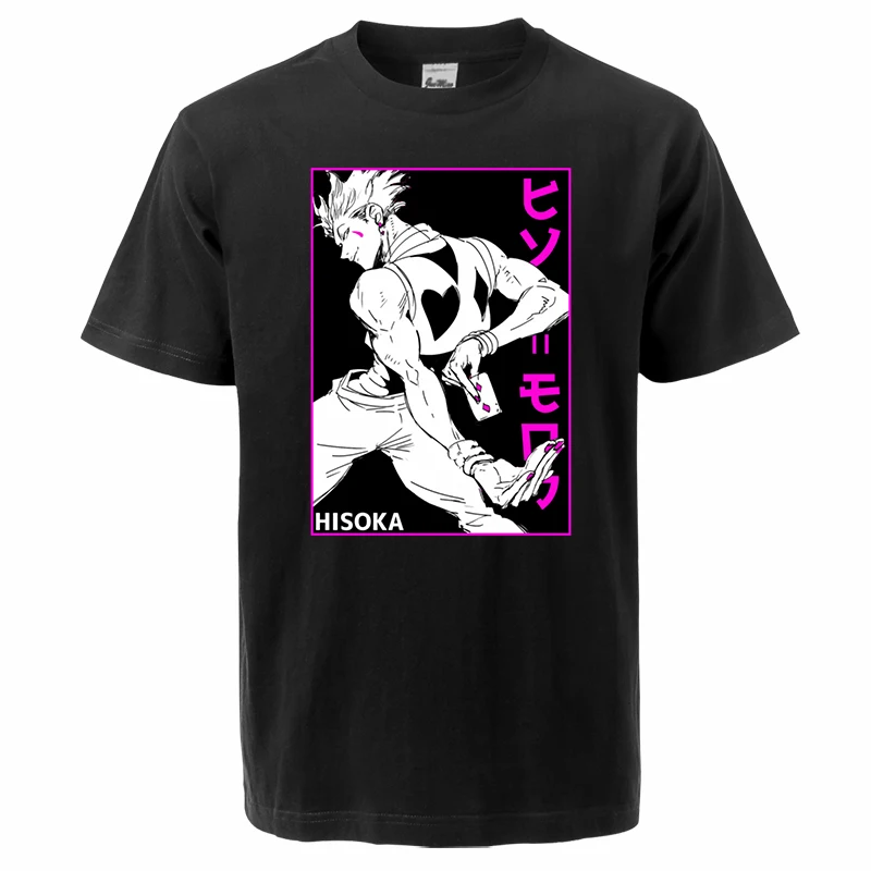 

2022 Летняя мужская Повседневная футболка HUNTER×HUNTER HXH, японское аниме, футболки с принтом Hisoka, модная одежда унисекс с коротким рукавом