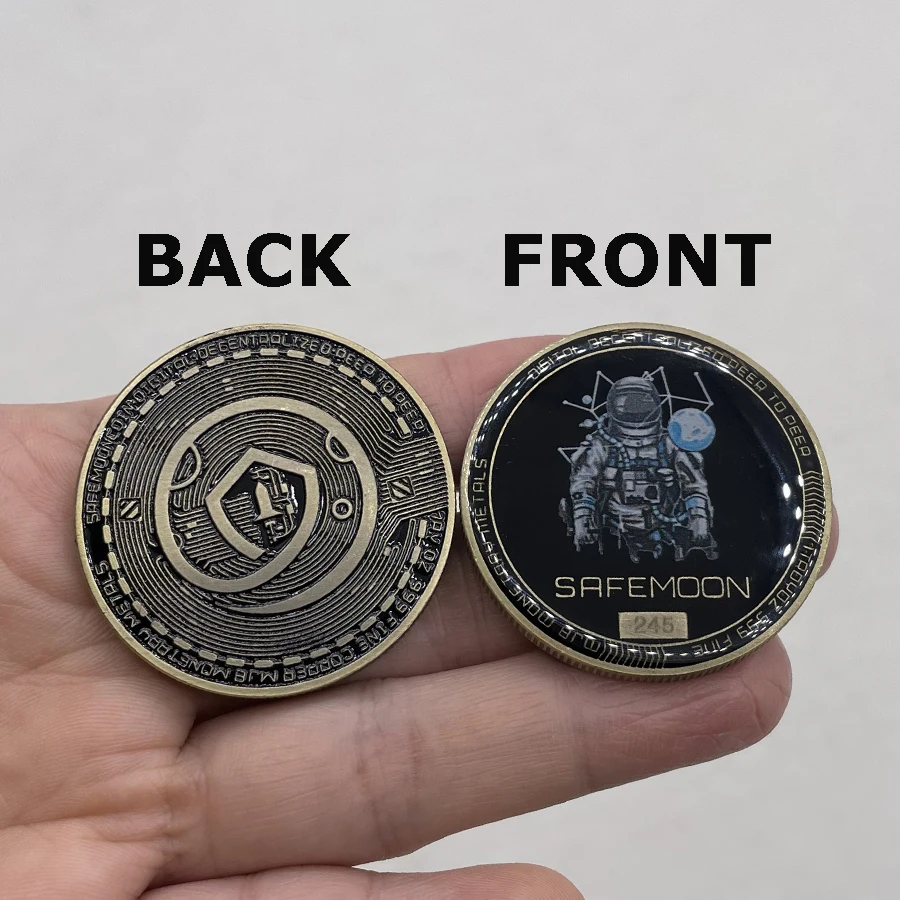 

CO42 Красивая монета-астронавт SAFEMOON, Цифровая монета, позолоченная криптовалюта, коллекционный отличный подарок