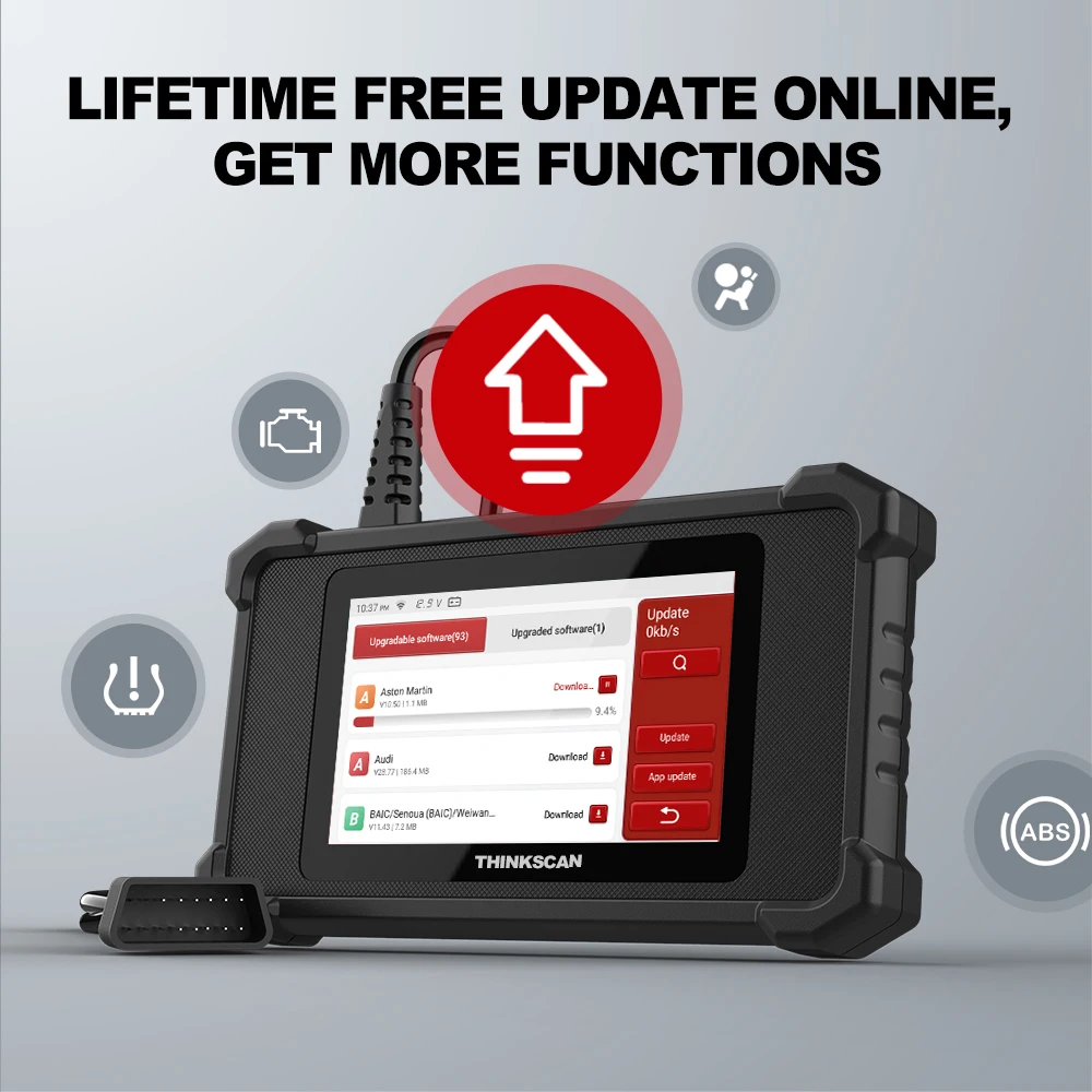 Сканер ThinkScan SR2/SR4/SR6 OBD2 для систем трансмиссии ABS SRS считыватель кодов поддержка 28