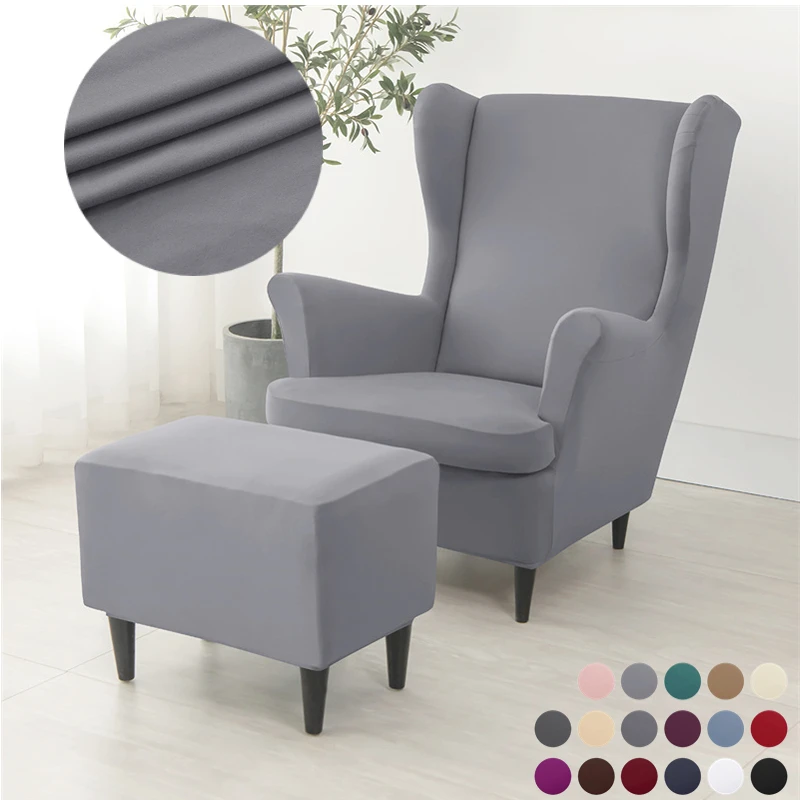 Cover Spandex High Back Armchair Covers Removable Solid Color Relax Sofa Slipcovers With Seat Cushion Covers