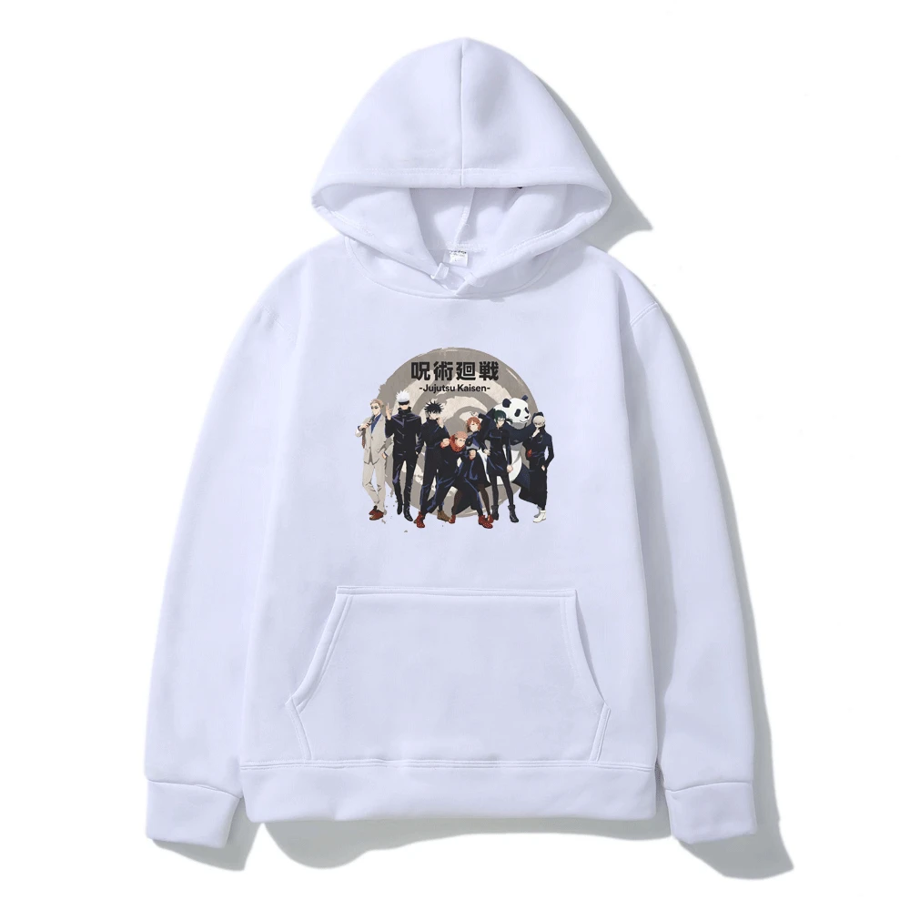 

New Jujutsu Kaisen Anime Hoodie Men Women Gojo Satoru Print Spring Aesthetic Sweatshirt Harajuku Streetwear Hooded Pullover Tops
