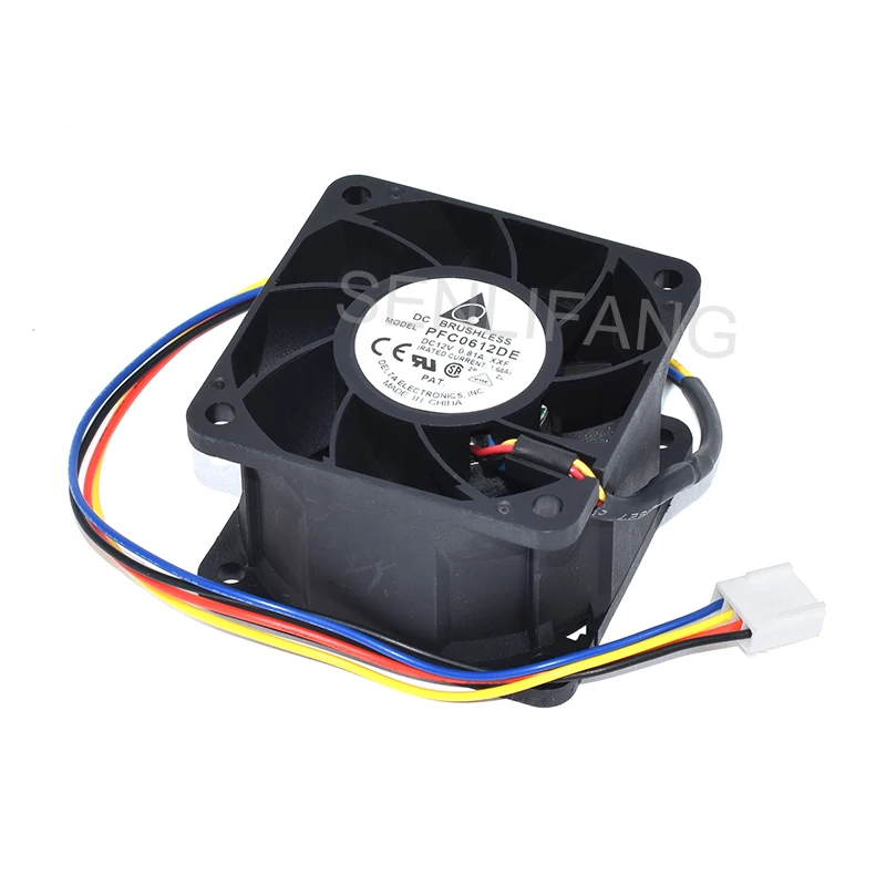 Прямоугольный охлаждающий вентилятор Delta PFC0612DE, 12 В, 0,81a, 60x60x38 мм