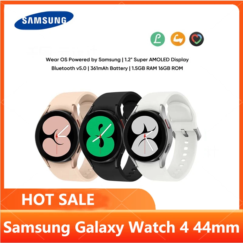 

Оригинальные Смарт-часы Samsung Galaxy Watch 4, Bluetooth, Φ 40 мм, NFC, AMOLED дисплей, измерение артериального давления R870 44 мм GT3