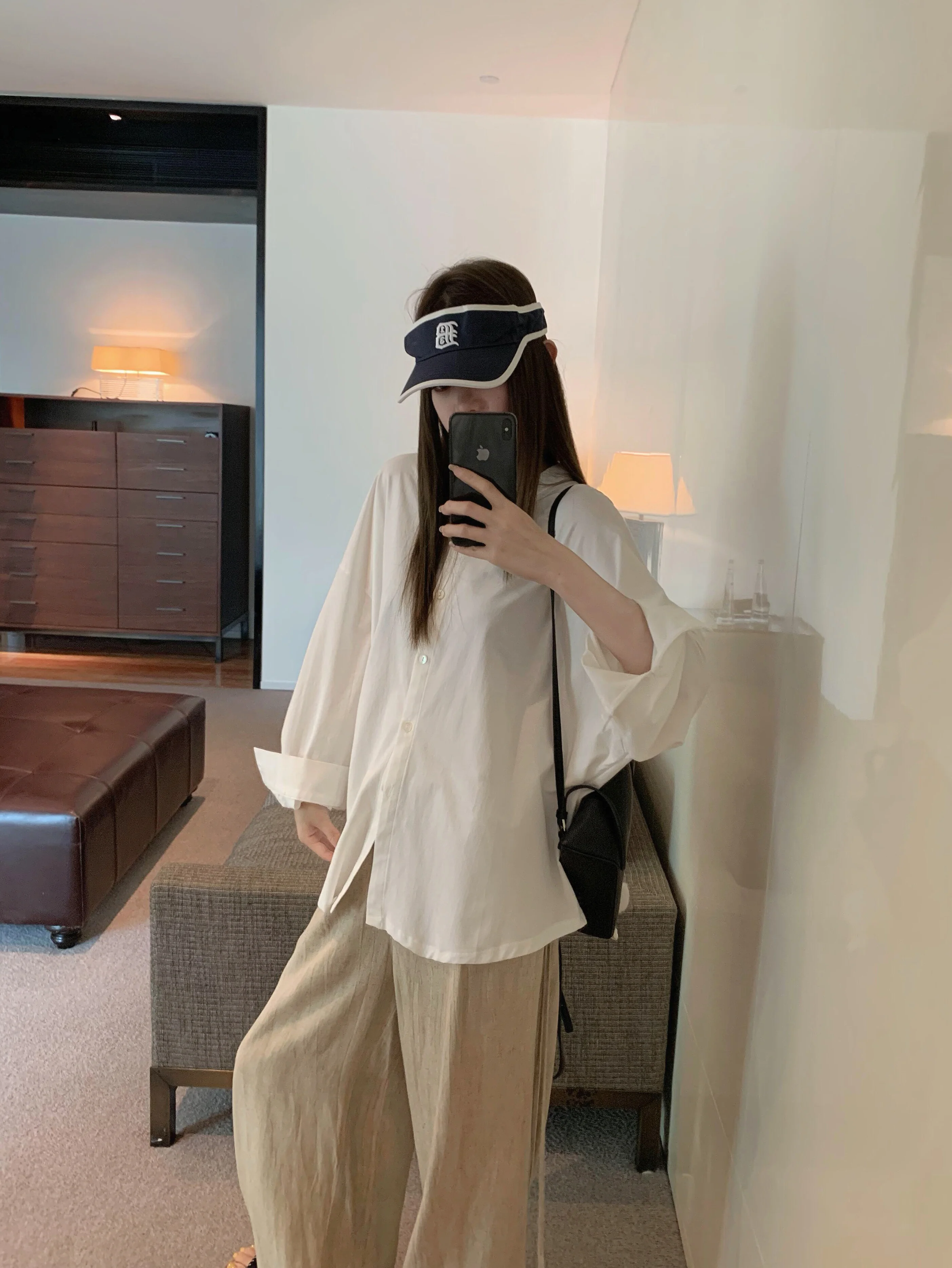 Mumueyes White Long sleeve Shirts Women Spring and Autumn New Design Sense Idle Sle Loose Sun Protection Top