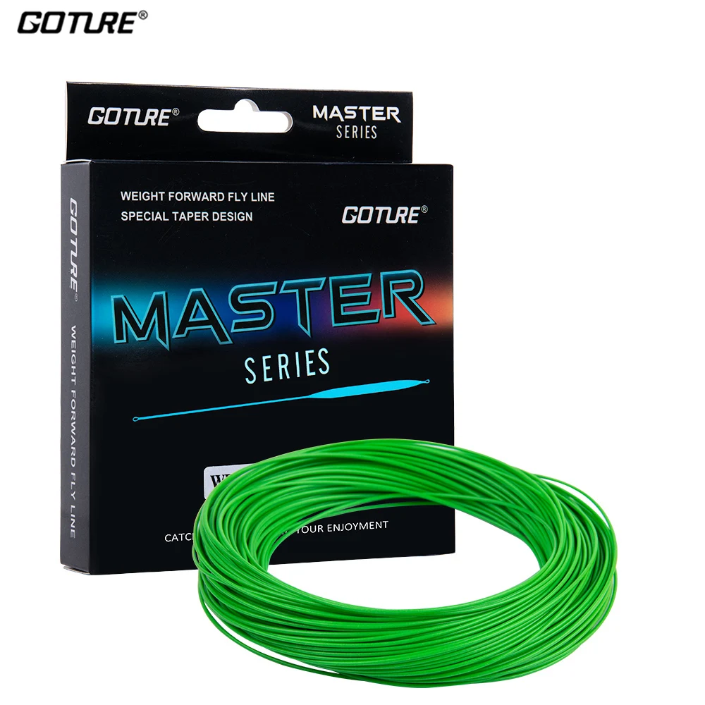 

Goture MASTER Fly Fishing Main Line Weight Forward Floating #2-10 90FT/100FT Upgrade Strong Braided PVC Line for Fly Fishing