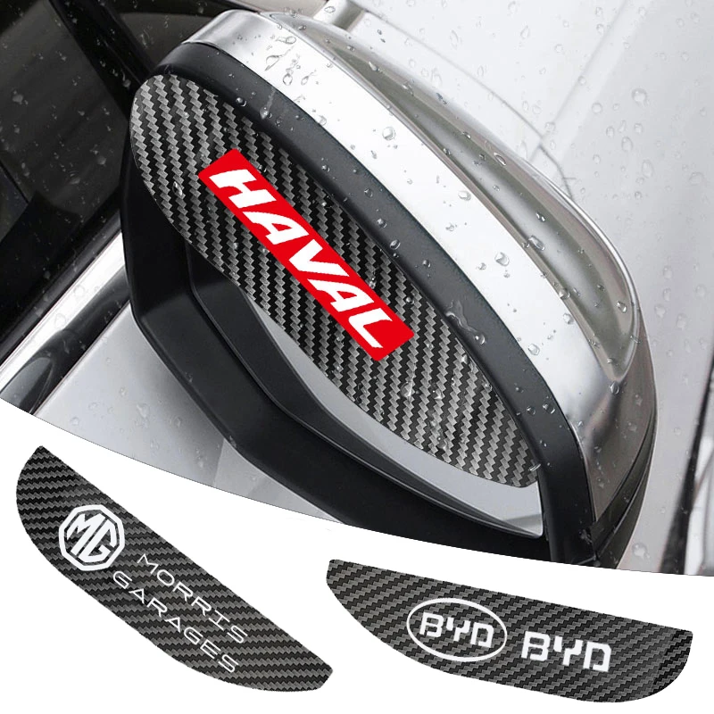 

2Pcs Car Rear View Mirror Sticker Rain Eyebrow For Skodas kodiaq rapid karoq superb 2 3 VRS Octavia Fabia Yeti Car Accessories