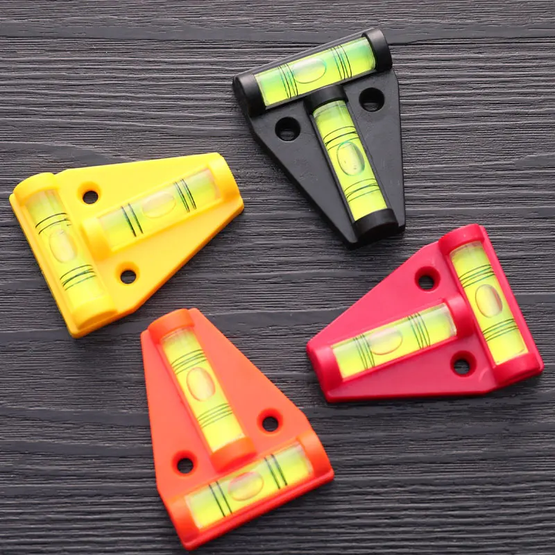 

1PC Horizontal Bubble Triangle Level Green Bullseye Circular Spirit Level T-type Scope Precision Spirit Bubble Measuring Kit