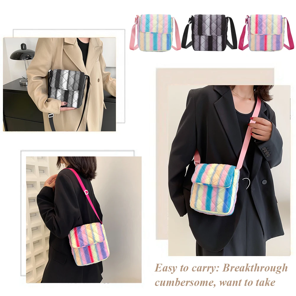 

Модные сумки-мессенджеры для женщин, стеганый Повседневный шикарный саквояж на плечо с откидным карманом, яркие маленькие повседневные дам...