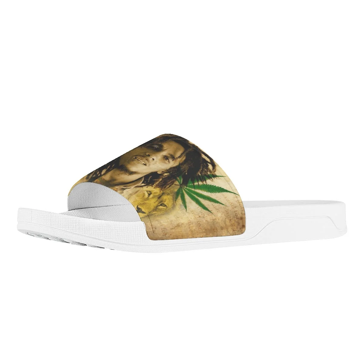 New Jamaican Rock Rapper Bob Marley Slippers Season Leisure Home Flats Unisex Breathable Comfortable Sandals for Adults Children