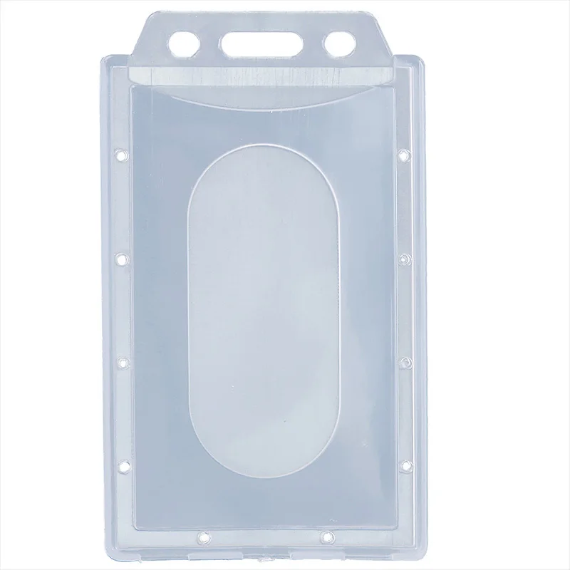 

NEW Transparent 10 Pcs New Clear Vertical Hard Plastic Badge Card ID #68635