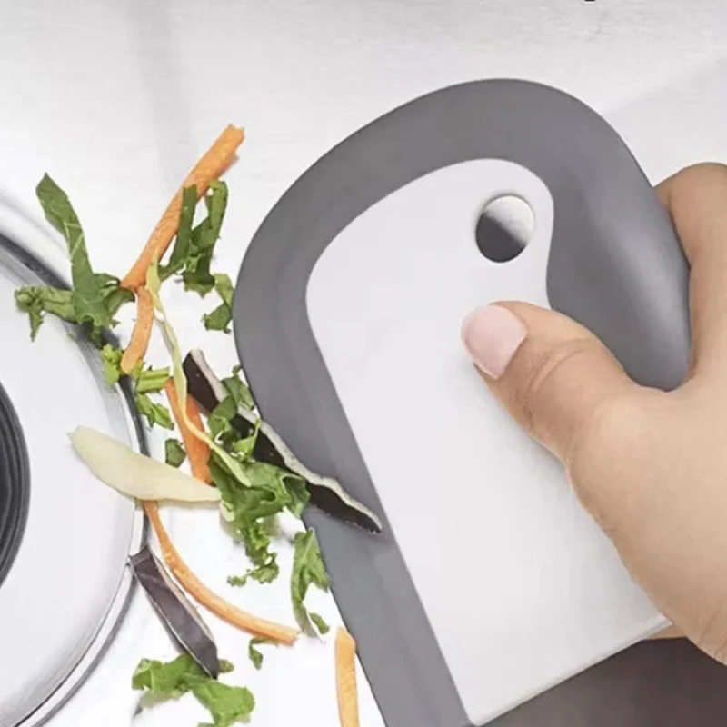 

Скребок кухонный из мягкой резины, инструмент для чистки посуды со встроенной поверхностью