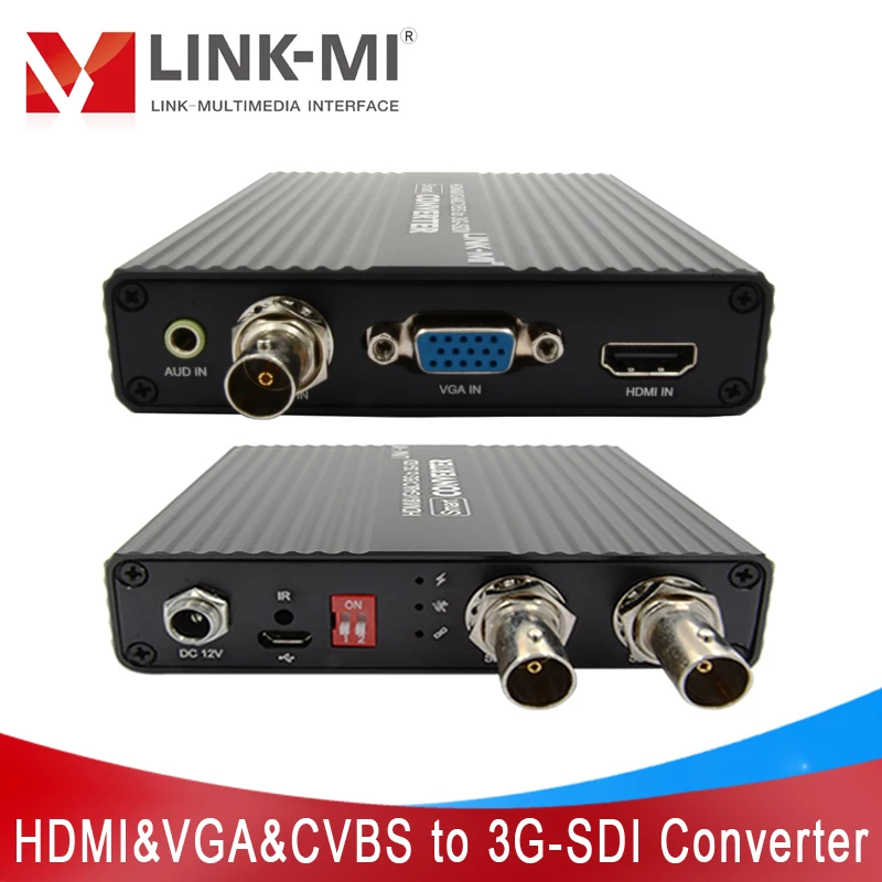 LINK-MI преобразователь HDMI в SDI, HDMI/VGA/AV в SD/HD/3G-SDI, 1x2, дисплей для монитора, камеры, проект 1080P с меню OSD