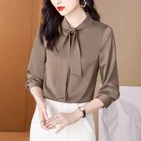 2022 new korean loose women shirt fashion design long sleeve casual shirts ladies blouse and tops