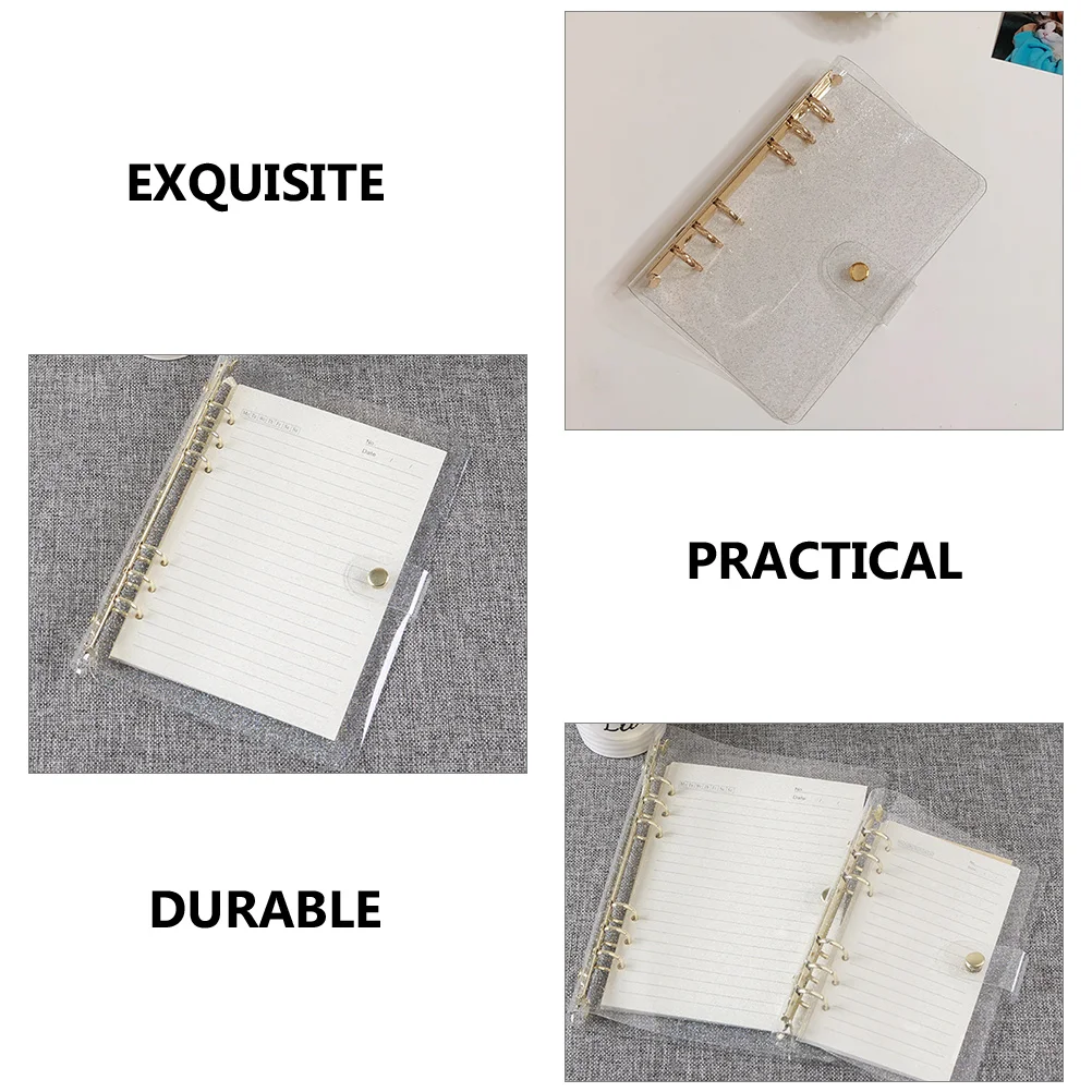 

Обложка для блокнота, прозрачное кольцо из ПВХ, с отверстием для планировщика, многоразовые Чехлы для журналов