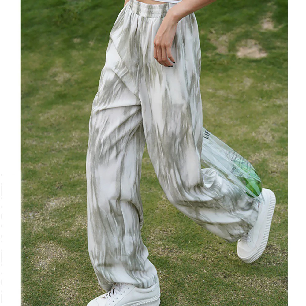 

2022 New Trousers Women Long Pants Casual Loose Streetwear Straight Wide Leg Pants Sports High Waist Ladies Elegant Women's Wear