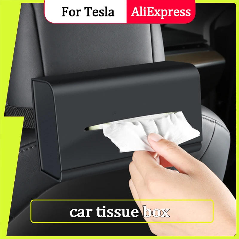 

Автомобильный держатель для салфеток из силикагеля для Tesla Model 3 S X Y, скрытый за экраном держатель для салфеток, внутренняя сумка для хранени...