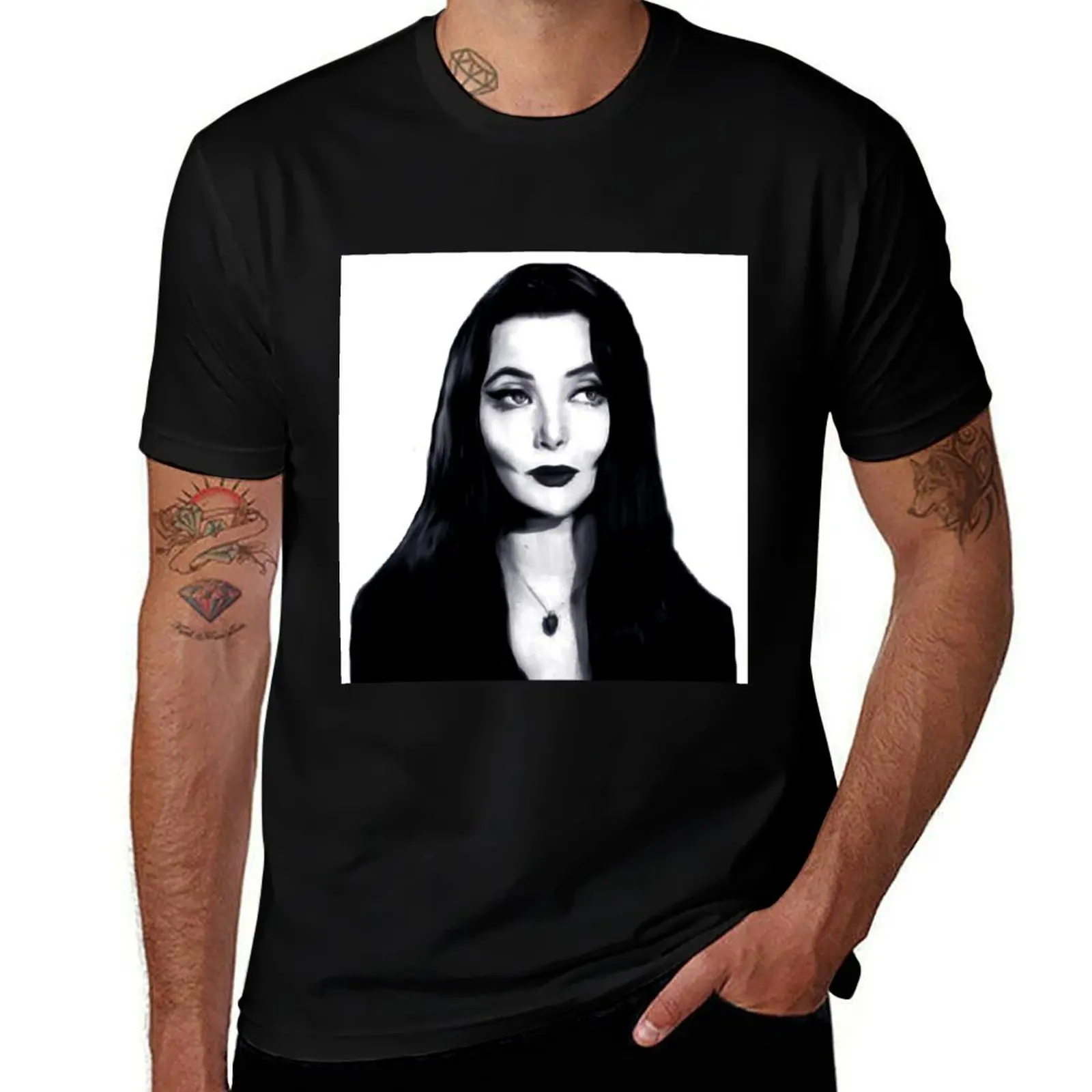 Morticia Addams Dark Portrait футболка хлопок