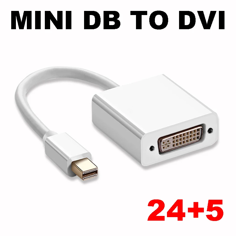 Фото Для MacBook Air Pro iMac Mac Thunderbolt DisplayPort Display Port Mini DP к DVI Кабельный адаптер 1080P HDTV Монитор Проектор ТВ №1
