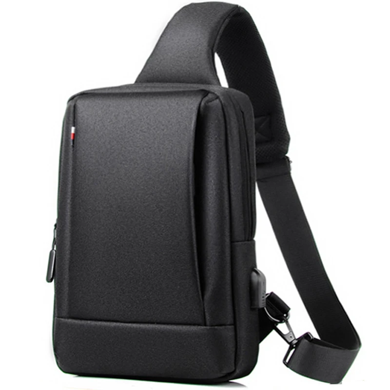 

Men Multifunction Fashion Shoulder Bag USB Crossbody Bag Travel Sling Bag Sports Pack Messenger Pack Chest Bag For Male