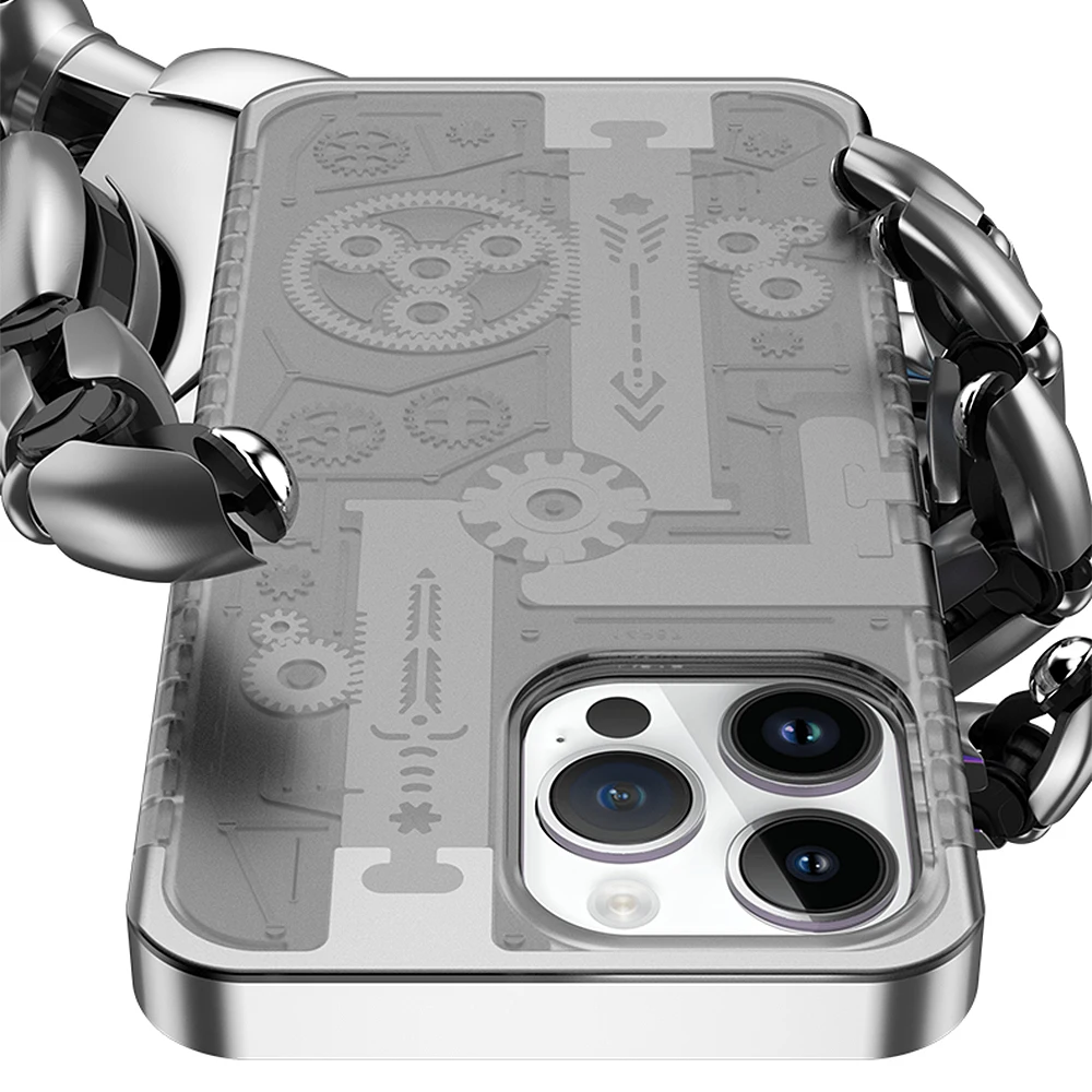 

Suitable for iPhone 13/13 Pro/13 Pro Max/14/14 Pro Max/14 Pro cool high-grade metal gear mobile phone case.