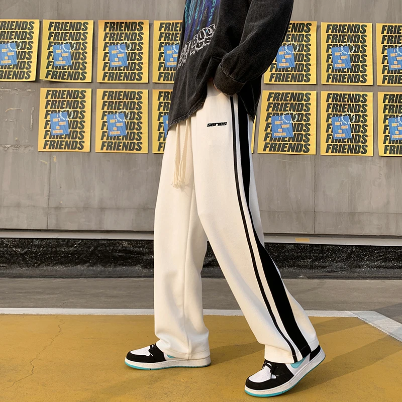 

2022 Korean Men's Trousers Men's Loose Straight Casual Pants Hip Hop Style Jogger Pants Sweatpants Street Casual Pants M-4XL