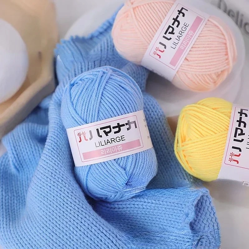 

30g Soft Milk Cotton Knitting Yarn Scarf Sweater Hat Doll 4ply Cotton Yarn Craft Warm for DIY Knitting Yarn Crochet Supplie
