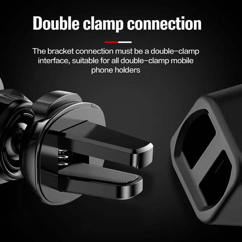 portable phone holder clip base car air vent stand dashboard mount base anti skid double clamp fix bracket free global shipping