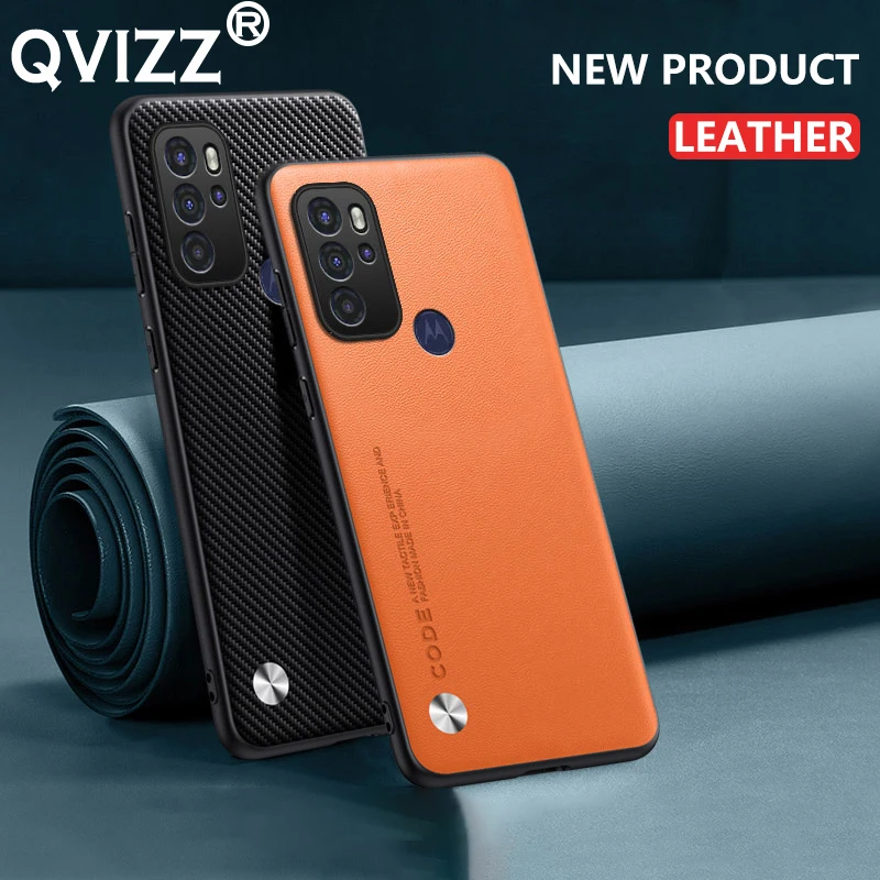 Кожаный чехол для Motorola Moto G60S матовый Силиконовый защитный из углеродного волокна