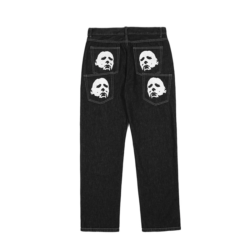 Spring Print Baggy Trousers Jeans Men Fashion Clothes Y2k Jeans Hip Hop Vintage Streetwear Men's Harajuku Denim Wide Pants Women
