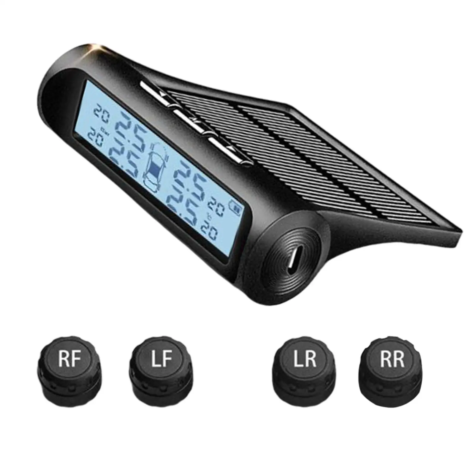 

Датчик давления в шинах TPMS, на солнечной батарее, с USB-портом