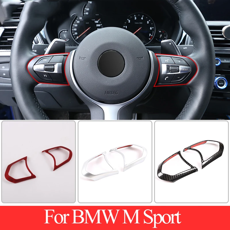 

Red For BMW F20 F22 F21 F30 F32 F33 F36 F06 F12 F13 X5 F15 X6 F16 M-Sport ABS Steering Wheel Decoration Frame Trim fast