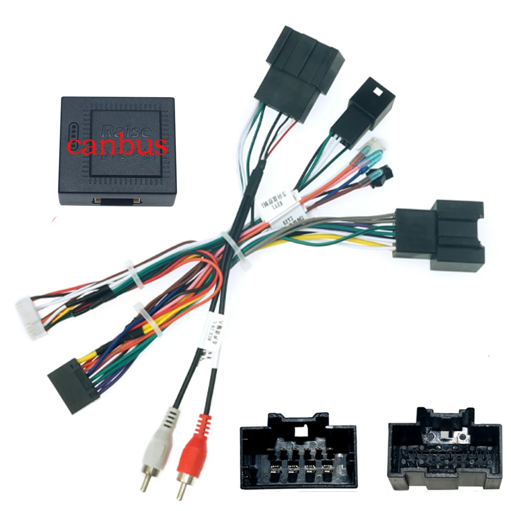 

BYNCG Car Audio 16pin Wiring Harness With Canbus Box For Chevrolet Sail 3 Aftermarket Stereo Installation Wire Adapter