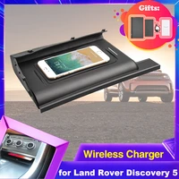 15w car wireles charging pad for land rover%c2%a0discovery 5 l462 20172022 center console phone holder fast charger plate accessorie