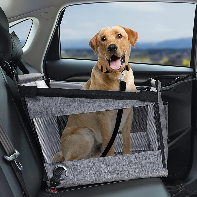 

Waterproof Travel Dog Carriers Portable Outdoor Car Pet Accessories Puppy Safe Seat Baskets Supplies Stable Pet Mesh Protector