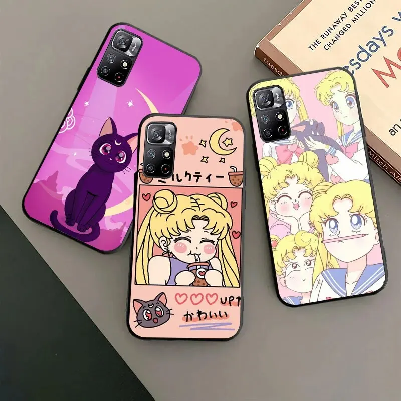 Женская силиконовая моряка moons для Redmi Note 9 9T 9S 10 10S 10T 11 11S Pro Max