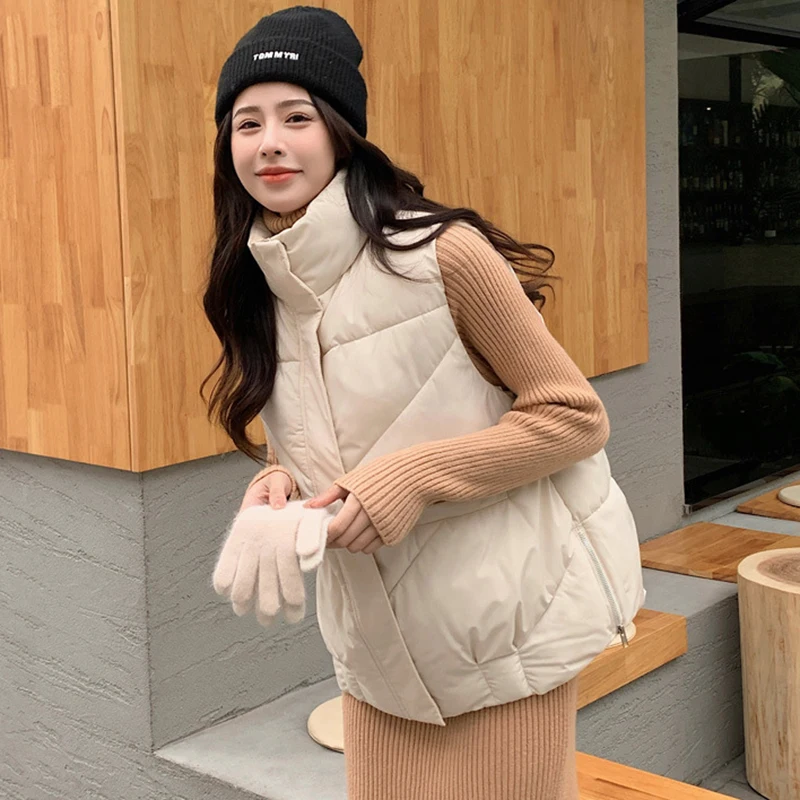 

2023 New Hot-selling Autumn and Winter Vest Jacket Girls Outer Wear Slim and Elegant High Quality Vest Jacket Warm Zipper Top