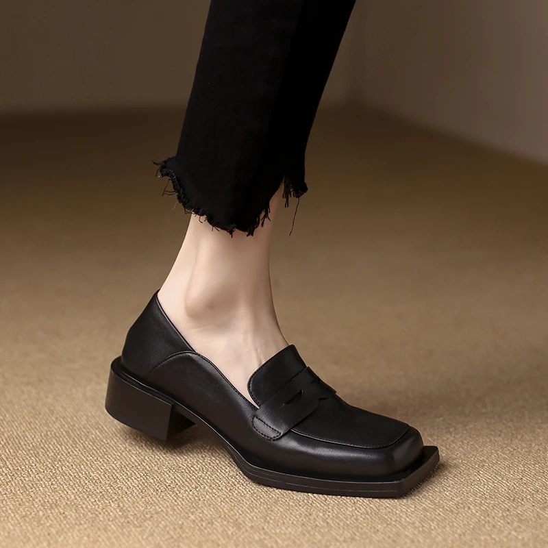 Туфли-лодочки женские из мытой воловьей и свиной шкуры 22-25 см