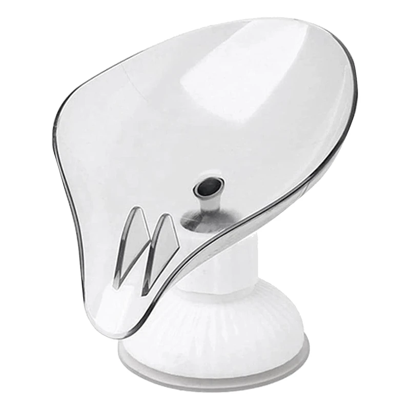 

Large Suction Cup Soap Holder Leaf Shape Self-Draining Soap Dish For Soap Decoration Soap Dish