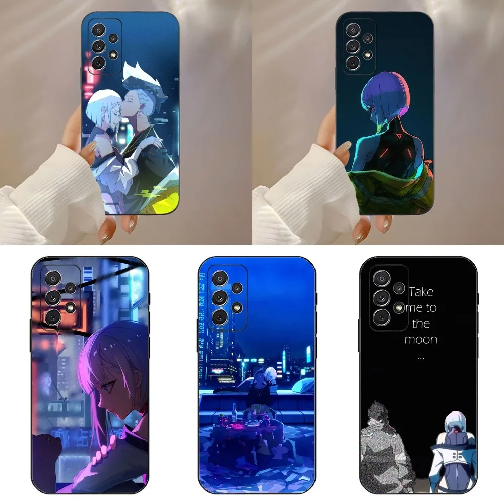 Чехол для телефона C-Cyberpunk E-Edgerunners Samsung Galaxy A91 A80 A73 A72 A71 A53A52 A32 A31A22 A21s A20 черный чехол