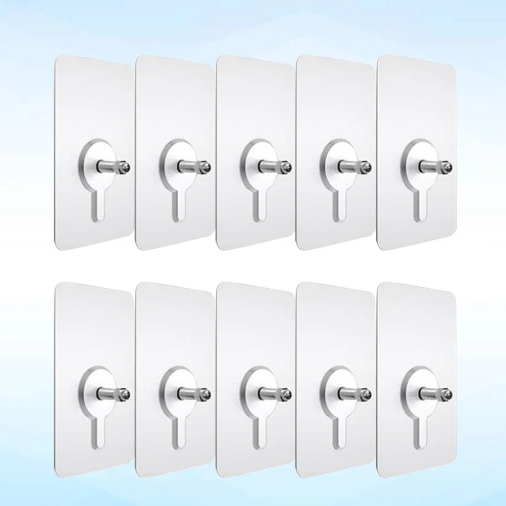 

10pcs Punch-free Non-marking Screw Stickers Wall Picture Hook Invisible Traceless Hardwall Drywall Picture Hanging Kit for