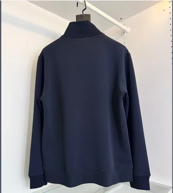 DIKU 2024 мужская бутиковая трикотажная молния с полувысоким воротником толстовка