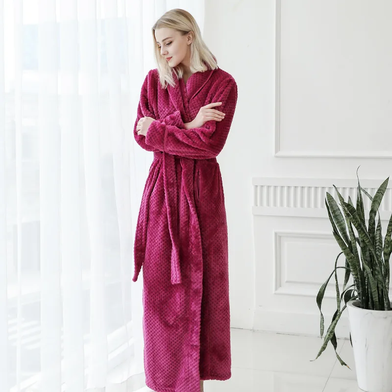 Winter Lovers Bathrobes Nightwear Men Women Suck Water Kimono Nightgowns Plus Size Spa Bath Robe Loose Dressing Gown