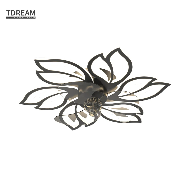 Новый Цветочный вентилятор для гостиной спальни домашнее освещение современная