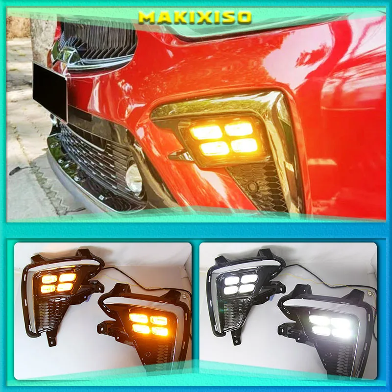 

2 шт. для Kia K3 Cerato 2018 2019 2020 светодиодные дневные ходовые огни 12 В Автомобильные ДХО Противотуманные фары Водонепроницаемые