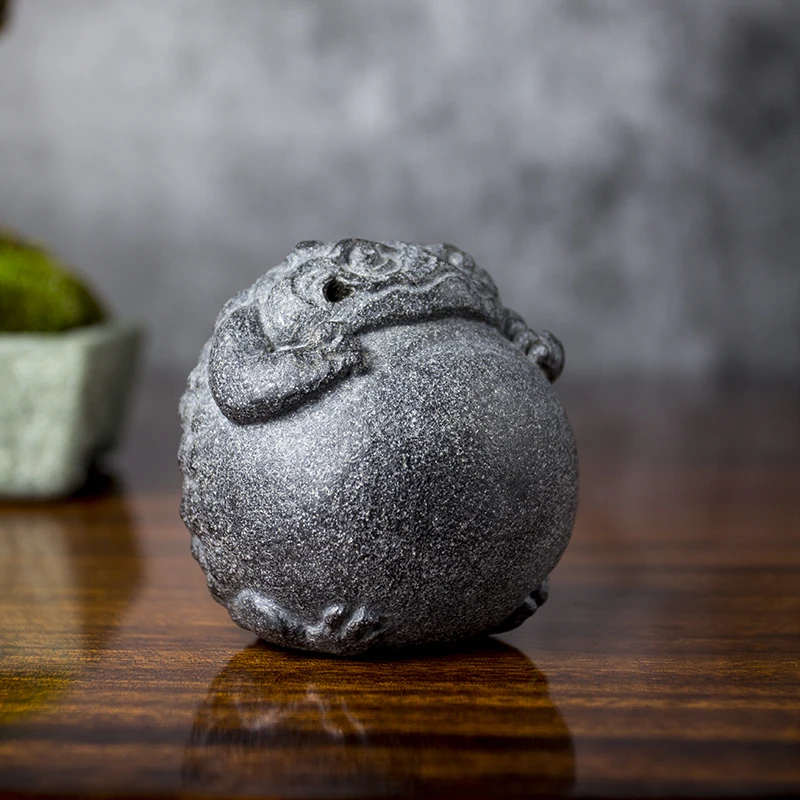 Frog Statue Mascot Animal Stone Desktop Ornament Tea Pet Craft Sculpture Figurine Office Home Decoration Accessories Wealth Gift