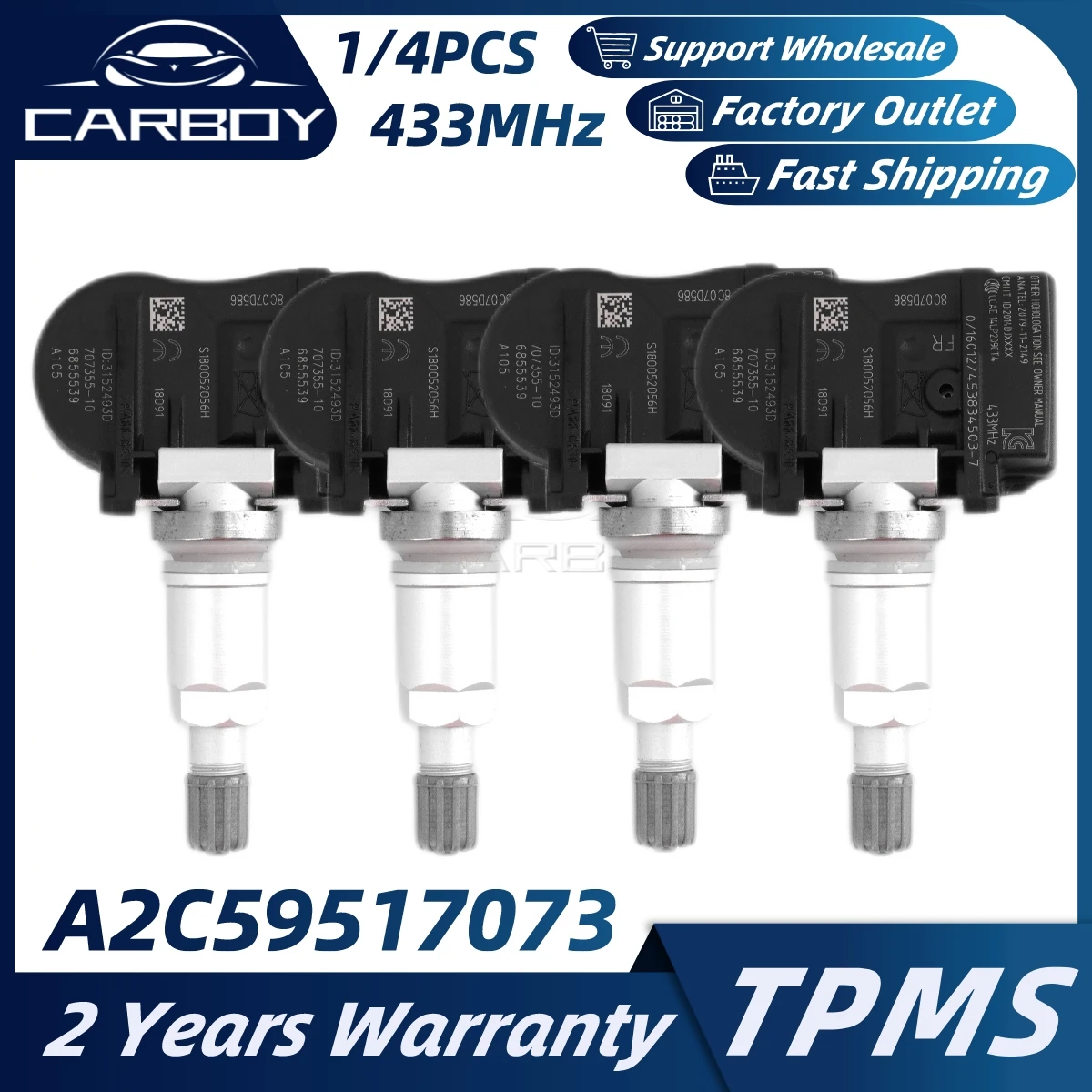 A2C5951707 6855539 TPMS Sensor Tire Pressure Gauge For BMW i3 i8 M2 M3 M4 X1 X2 X5 X6 Mini Paceman Cooper Convertible Hatchback